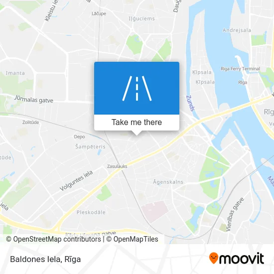 Baldones Iela map