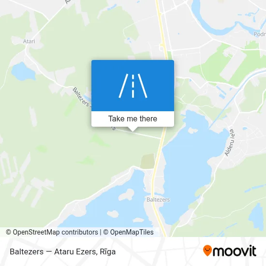 Baltezers — Ataru Ezers map