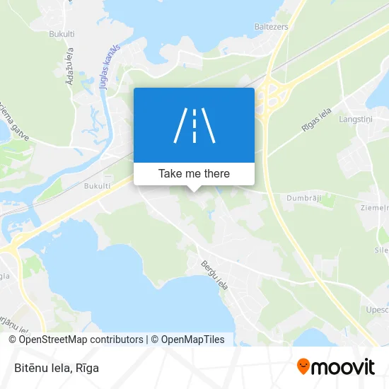 Карта Bitēnu Iela
