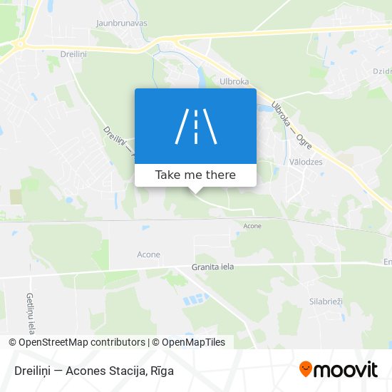Dreiliņi — Acones Stacija map