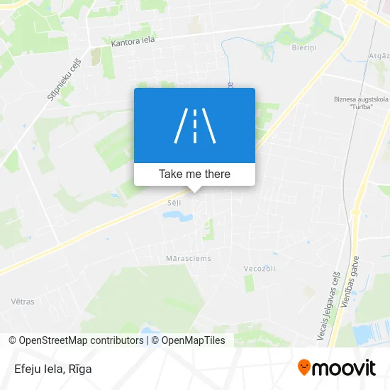 Карта Efeju Iela