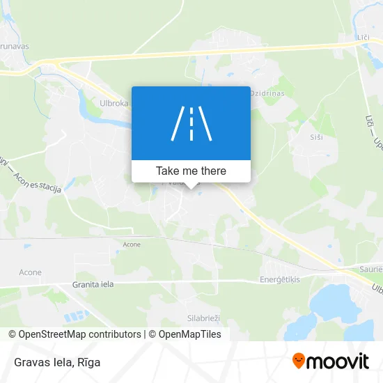 Карта Gravas Iela
