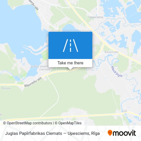 Juglas Papīrfabrikas Ciemats — Upesciems map