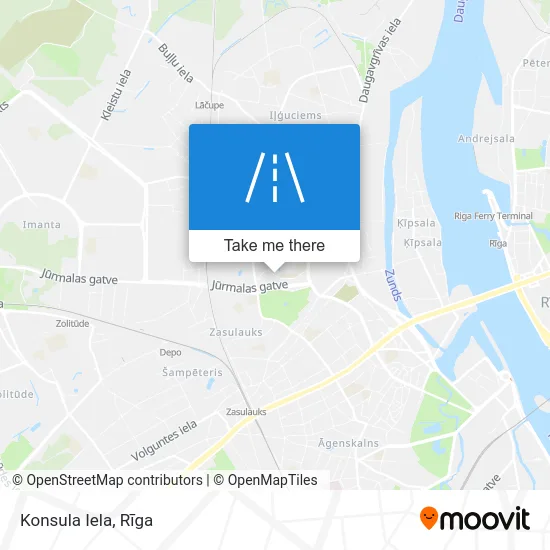 Карта Konsula Iela