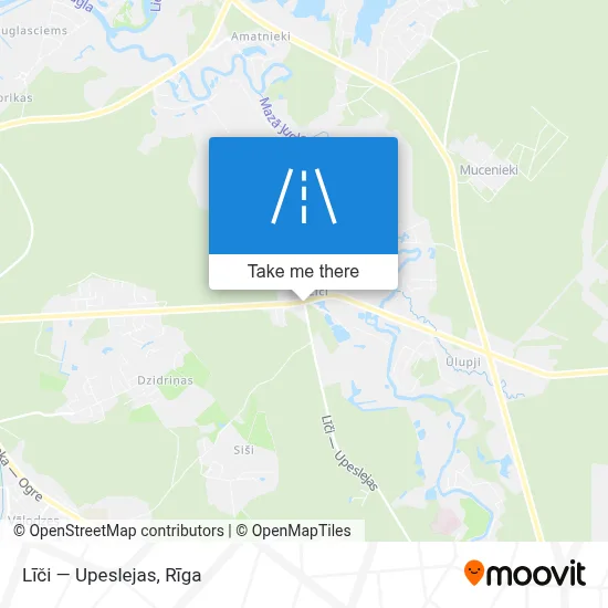 Līči — Upeslejas map