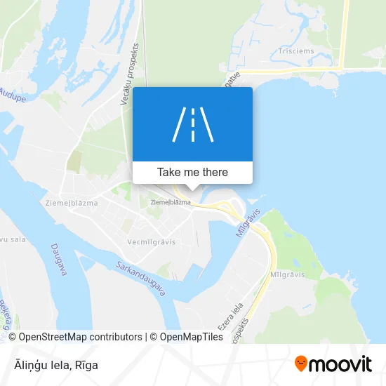 Карта Āliņģu Iela