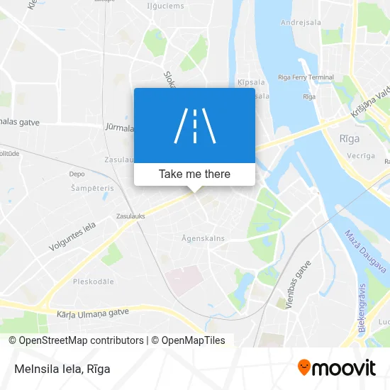 Melnsila Iela map