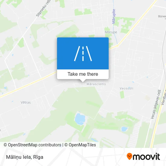 Карта Māliņu Iela