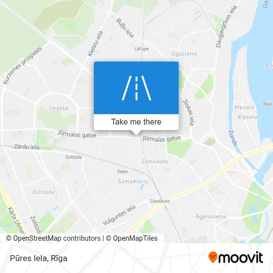 Pūres Iela map