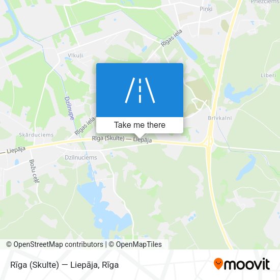 Rīga (Skulte) — Liepāja map