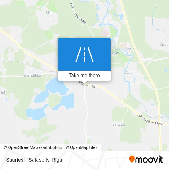 Saurieši - Salaspils map