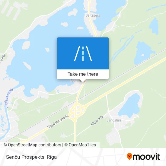 Senču Prospekts map