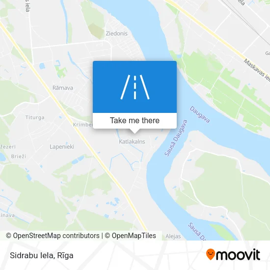 Карта Sidrabu Iela