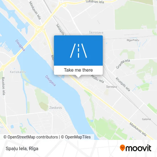 Карта Spaļu Iela