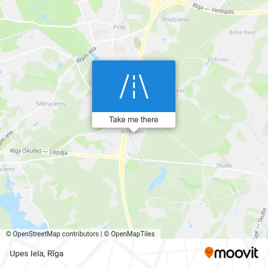 Карта Upes Iela