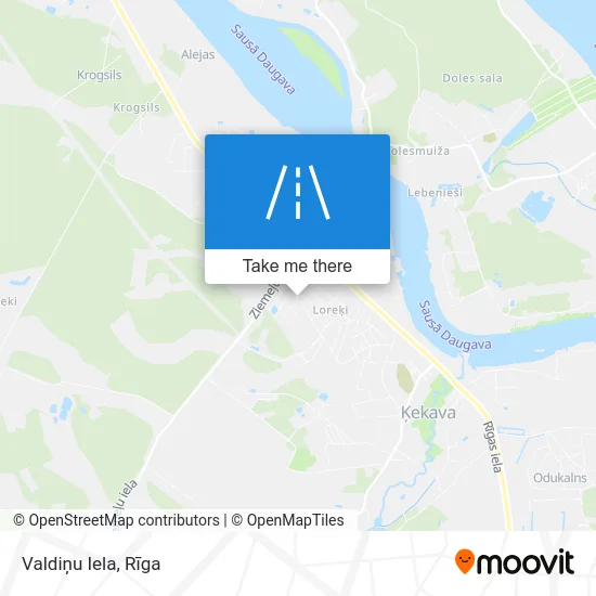 Карта Valdiņu Iela