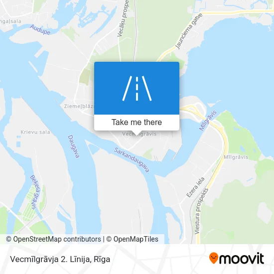 Карта Vecmīlgrāvja 2. Līnija