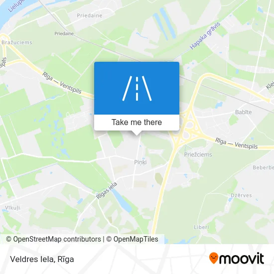 Карта Veldres Iela