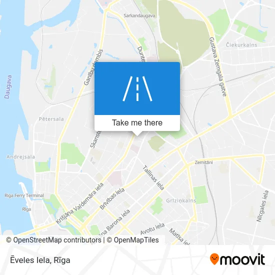 Карта Ēveles Iela