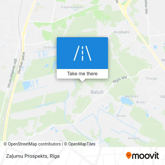 Карта Zaļumu Prospekts