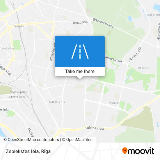 Zebiekstes Iela map