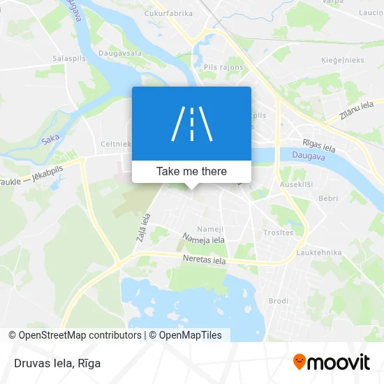 Druvas Iela map