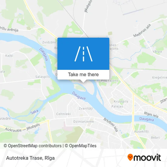 Autotreka Trase map