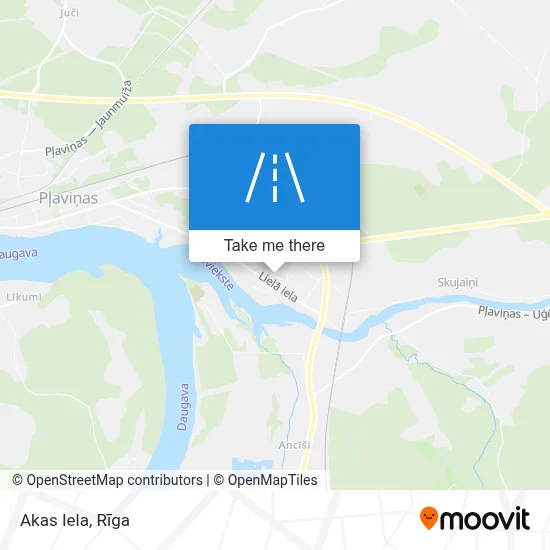 Akas Iela map