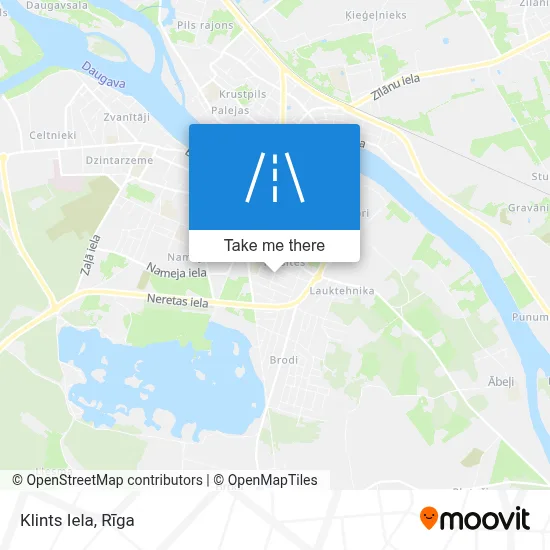 Klints Iela map