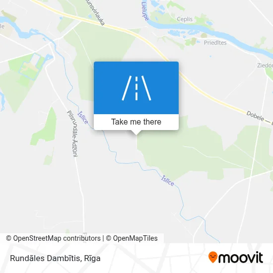Rundāles Dambītis map