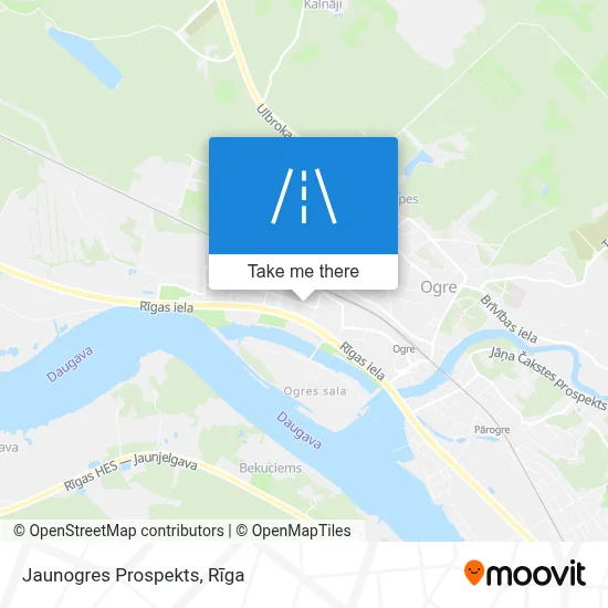 Jaunogres Prospekts map