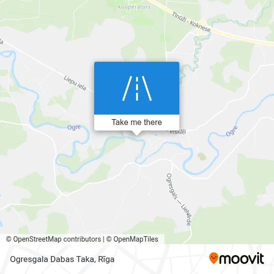 Ogresgala Dabas Taka map