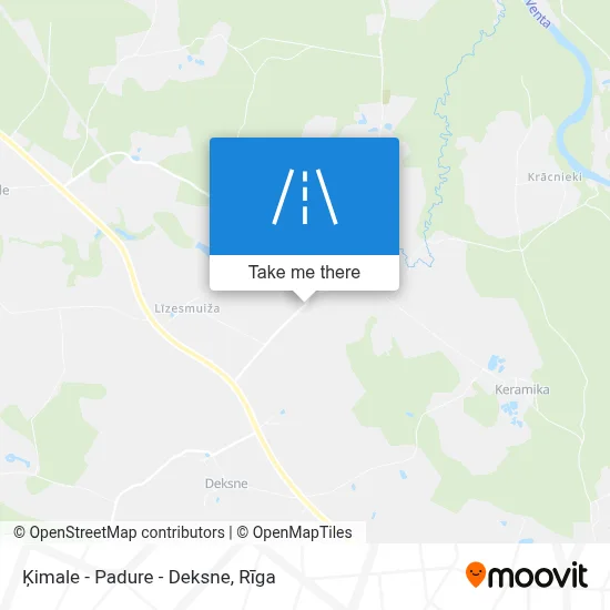 Ķimale - Padure - Deksne map