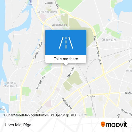 Upes Iela map