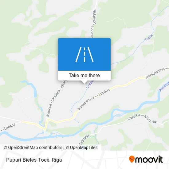 Pupuri-Bieles-Toce map