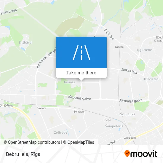 Bebru Iela map