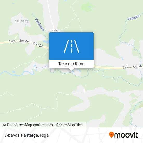Abavas Pastaiga map