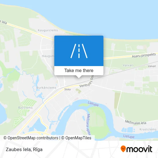 Zaubes Iela map