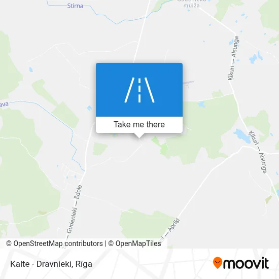 Kalte - Dravnieki map