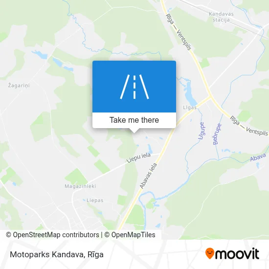 Motoparks Kandava map
