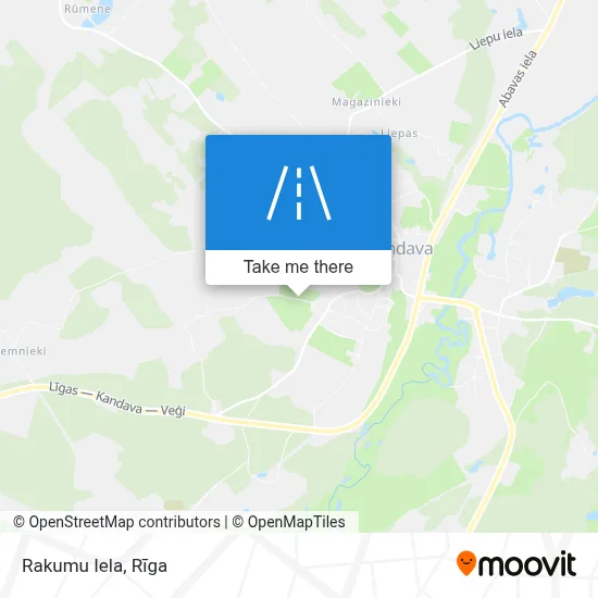 Rakumu Iela map