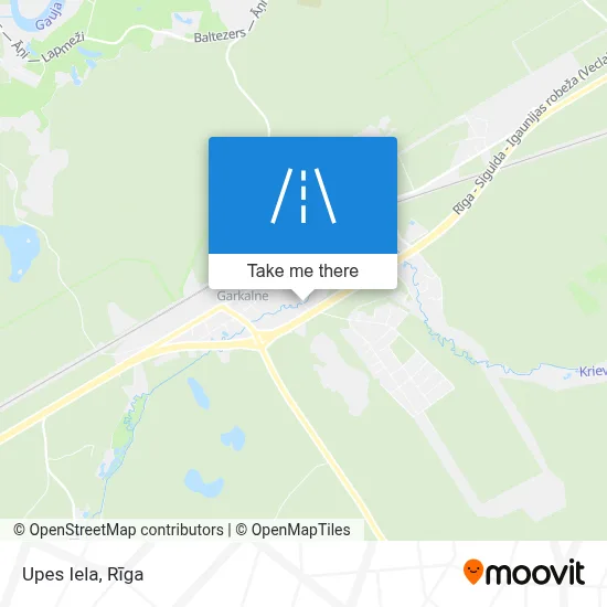 Upes Iela map