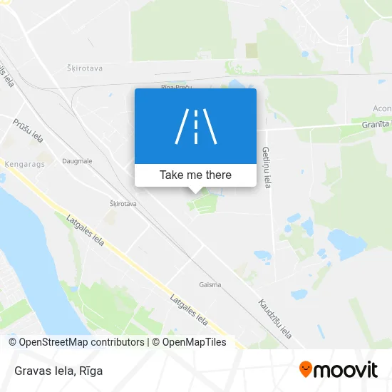 Gravas Iela map