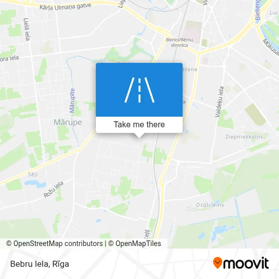 Bebru Iela map
