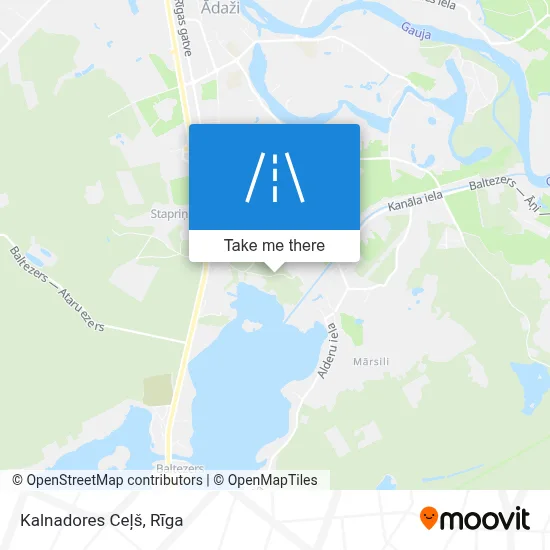 Kalnadores Ceļš map