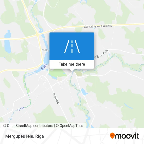 Mergupes Iela map