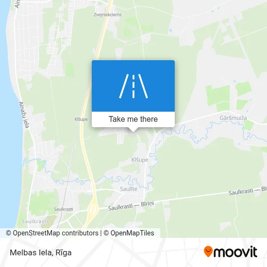 Melbas Iela map