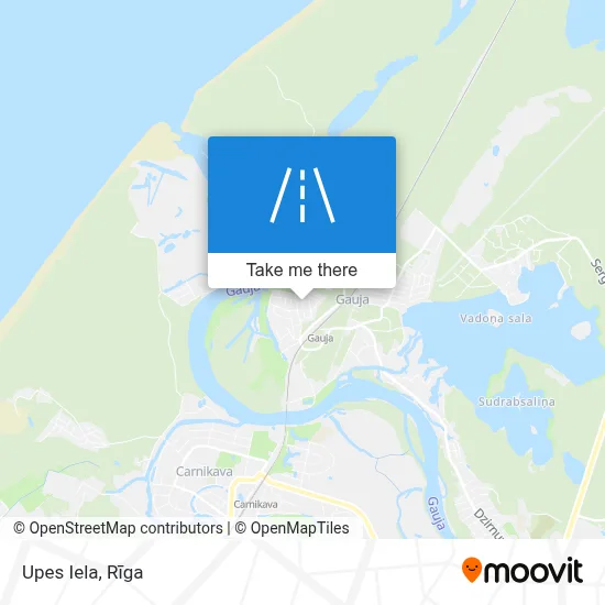 Upes Iela map