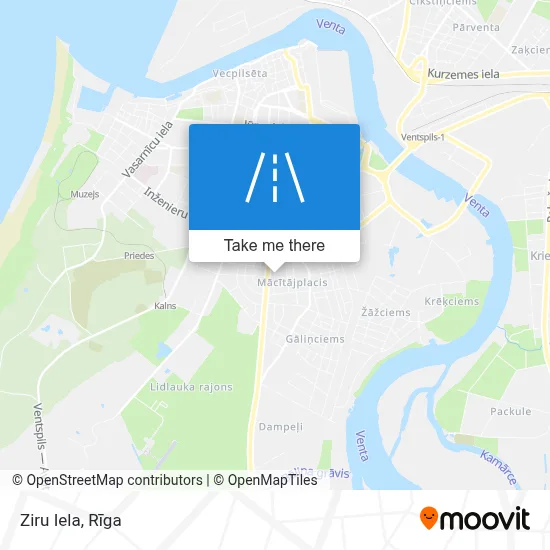Ziru Iela map