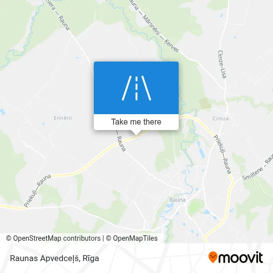 Raunas Apvedceļš map